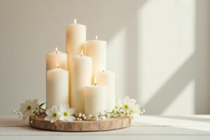 7 Kommunion Kerzendekor: Schlichte Ideen