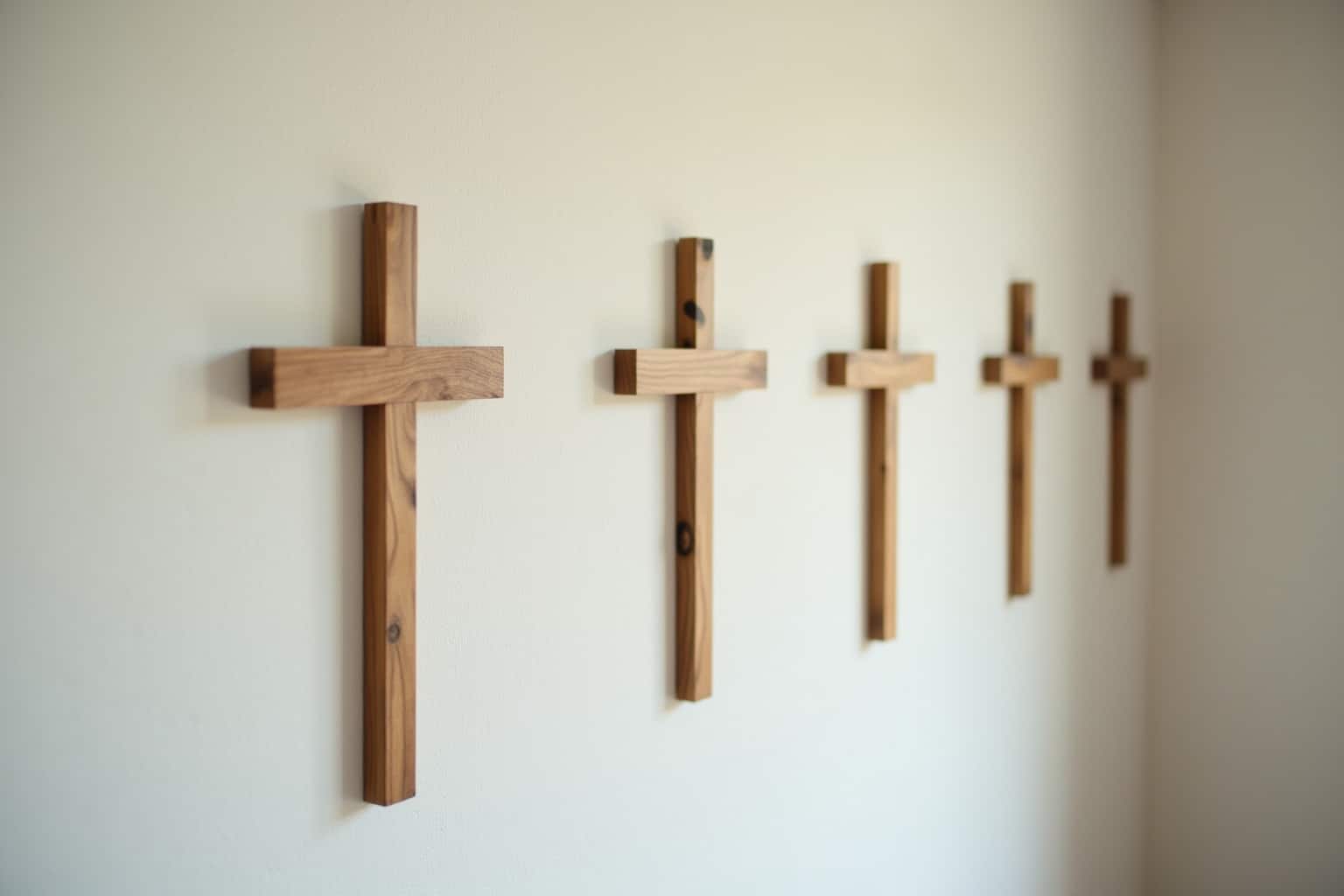 6 Wandkreuze aus Holz Dekoideen