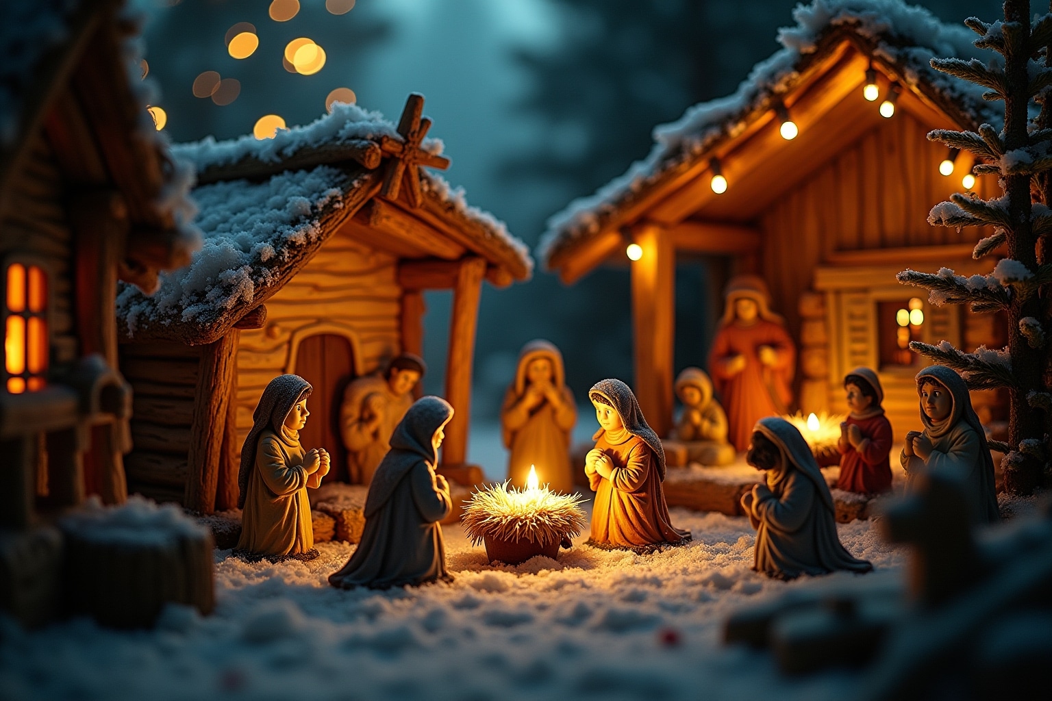 8 Weihnachten mit Krippenmotiven